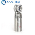 Santhai Sanitary Food Grade Stainless Steel Butterfly Valve With Stainless Steel Pneumatic Actuator